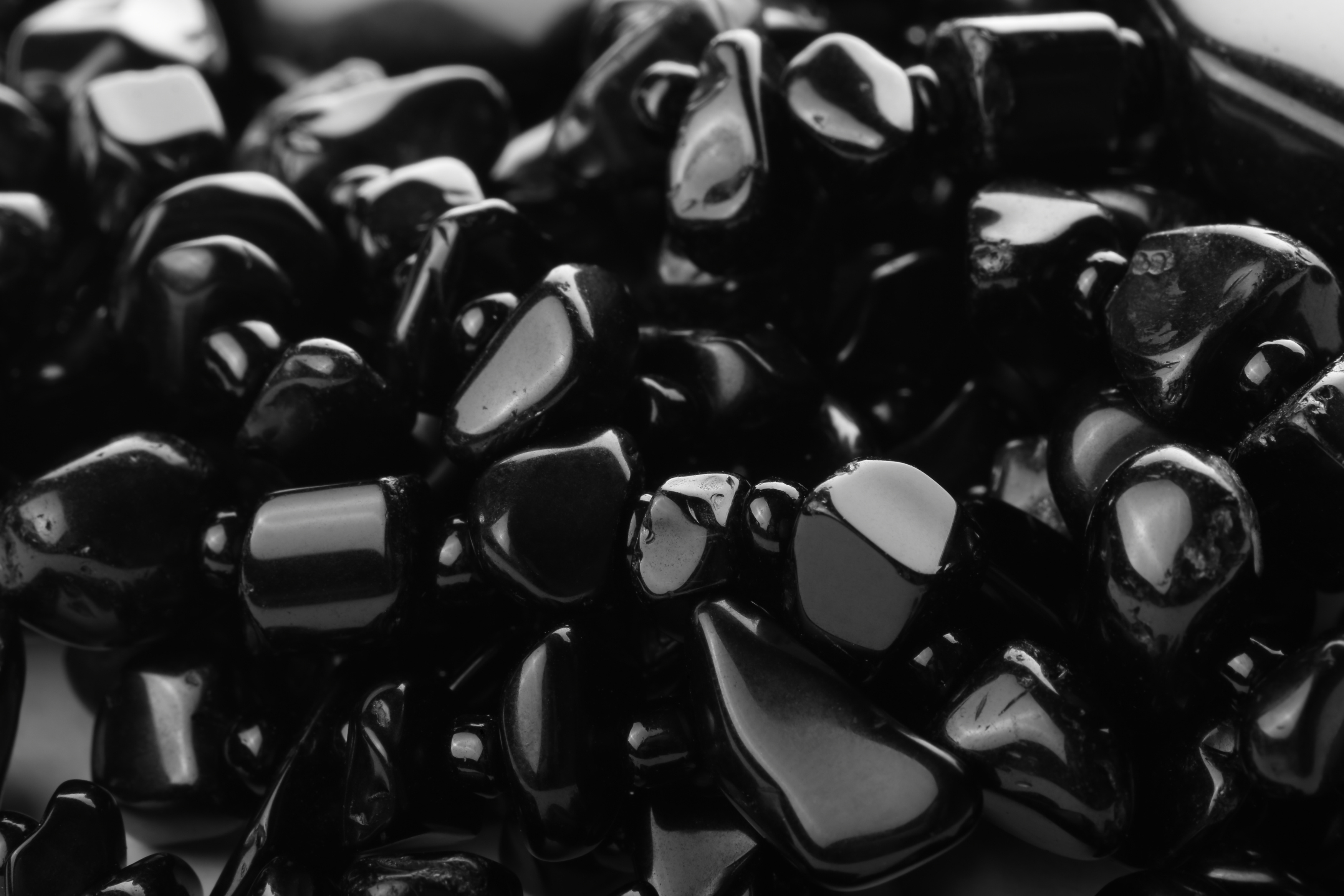 Black pebbles